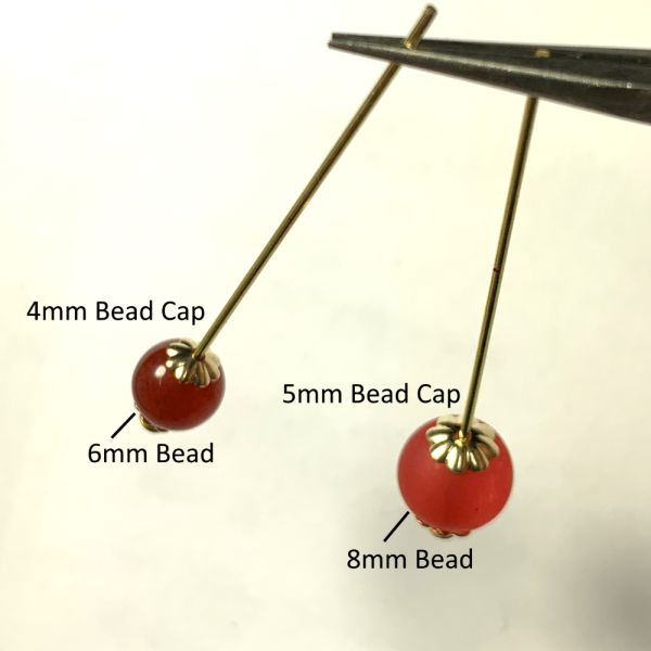 Bead Caps Metal Bead Caps PH-1259Y Fits 6mm Beads Qty 35