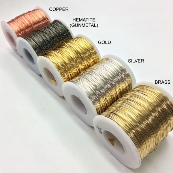 BENECREAT 24 Gauge Craft Jewelry Wire Gold Wire Copper Wire Tarnish  Resistant for Beading Jewelry Making, 98 Feet/33 Yard