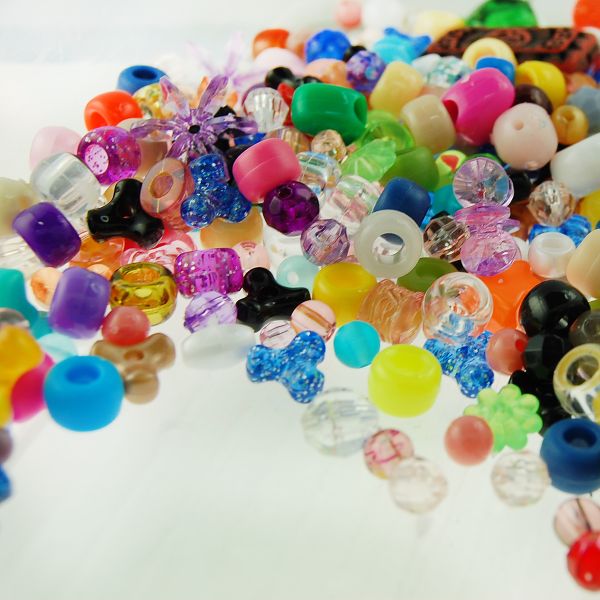 Ultimate Bead Mix, Assorted Acrylic Beads, All Shapes and Si