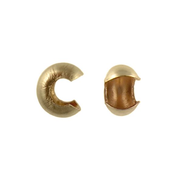 Bright Gold Tone Crimp Bead Covers 3mm (144)