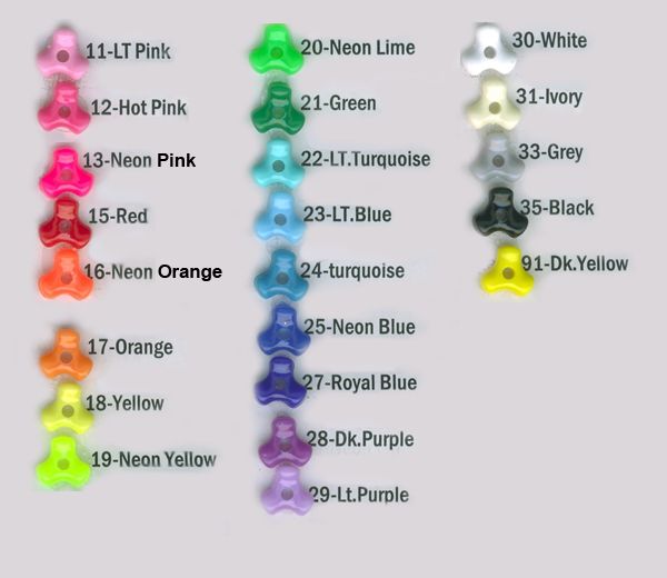 Orange Glow - Tri Beads Opaque Colors (Glow-in-the-dark) (60