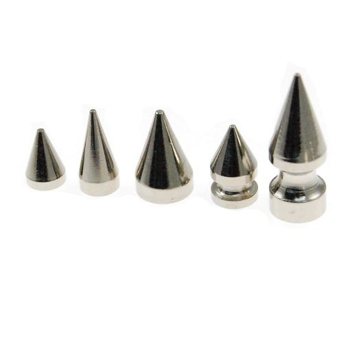 11 x 10mm Silver Dragon Claw Cone Spike Studs with Back Screws