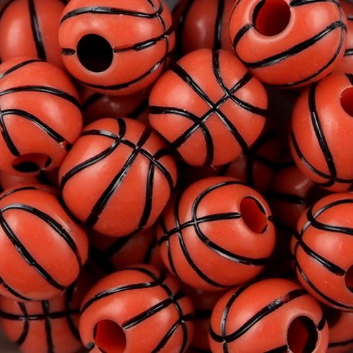 Basketball Beads (60 Pieces)  BeadKraft Wholesale Beads and