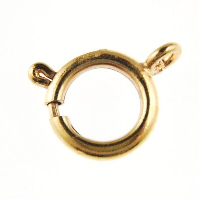 18K Yellow Gold 5mm Spring Ring Clasp AU750 for Jewelry - 1pc – RainbowShop  for Craft