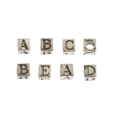 14mm Silver Diamamte Alphabet Letter Beads FreeP&Poffer 