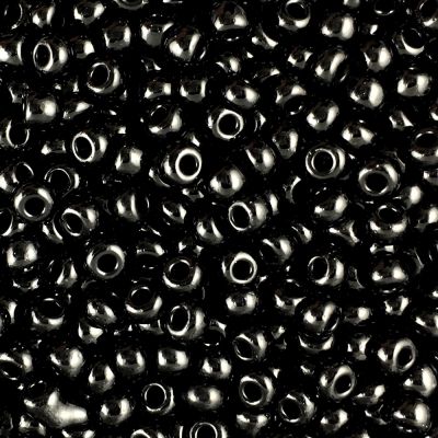 Opaque Seed Beads Size 6/0 -Black, 1LB (500 Grams)