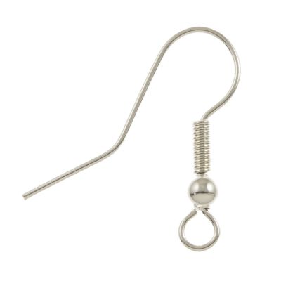 STERLING SILVER FISH HOOK EARRING with SPRING 20mm FOR JEWELLERY MAKING S6 