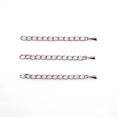 ALEXCRAFT 3 Pcs Sterling Silver Necklace Extenders Chain Bracelet Extension Chains  for Jewelry Making (2 3 4 inch)