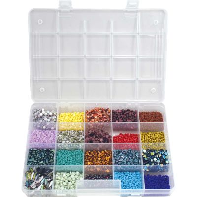 Box Bead Organizer Craft Organizers and Storage Craft Storage Clear Storage  Organizer Hair Accessories Organizer Polymer Clay Bead Container Rock and