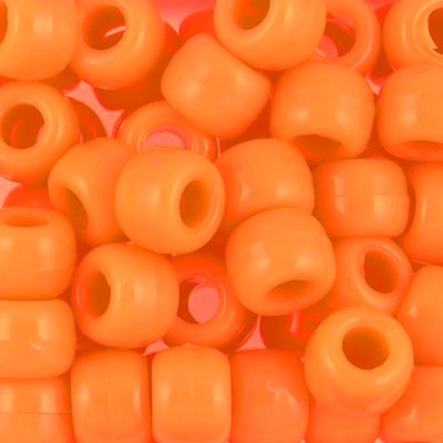Pony Beads, 9x6mm, Opaque Neon Blue (650 Pieces)