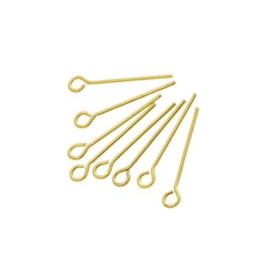 Brass Eye Pins Shiny Brass Eye Pin Jewelry Findings DIY Jewelry Making  Supplies 50x0.69mm PP4147-50 