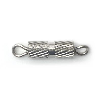 Silver Plating Magnetic Clasp for Jewelry 9 x 8 mm