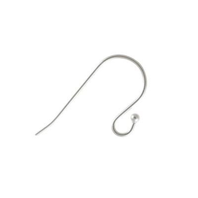 Plain Fish Hook Earwire with Ball, Black Oxide (36 Pieces)