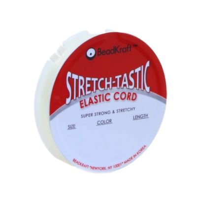 0.6MM Stretch-Tastic Cotton Elastic Cord, Black (100 Meters)