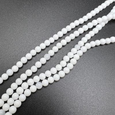 4mm Shell Pearls (White) (16 Strand)