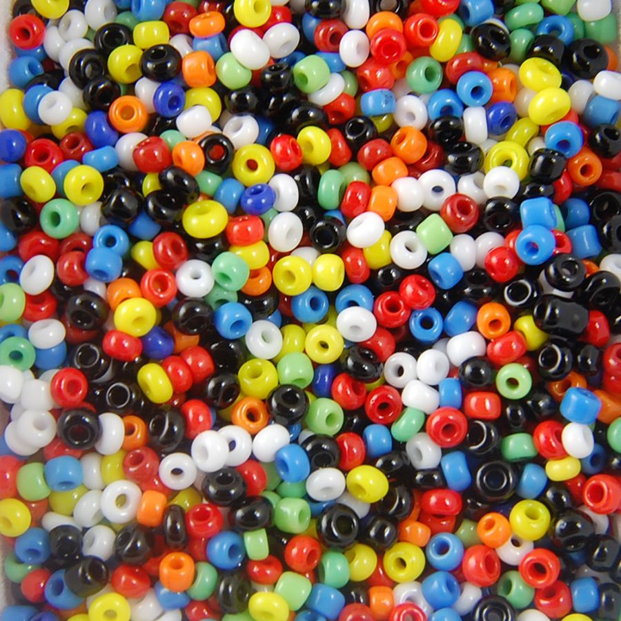 Round Seed Beads, Glass, Size 6/0, Choose Color (Approx. 1 LB , 500 Grams)