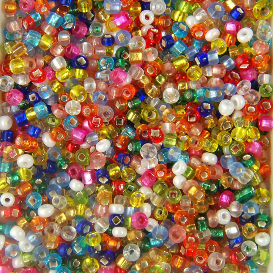 Round Seed Beads, Rocailles, Transparent Silver-Lined, Glass
