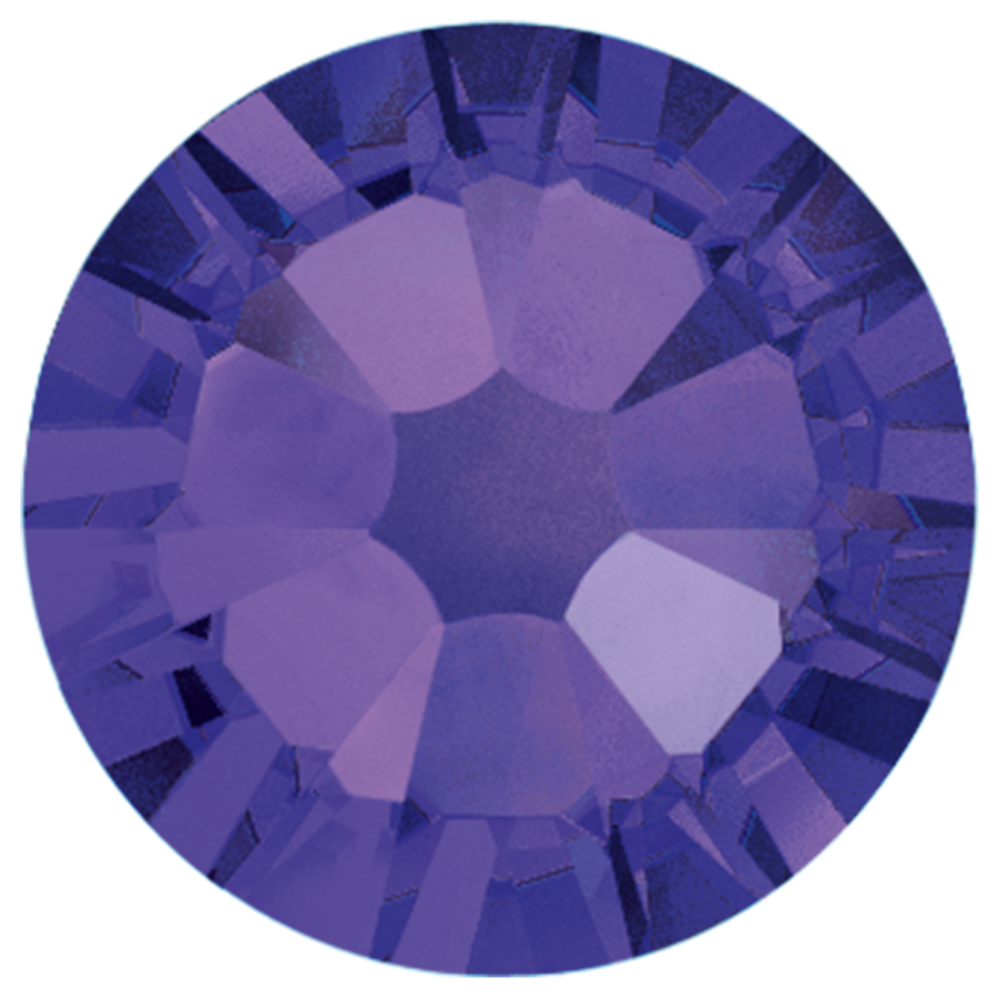 Purple Velvet-Preciosa Flatback Rhinestones (Choose Size)