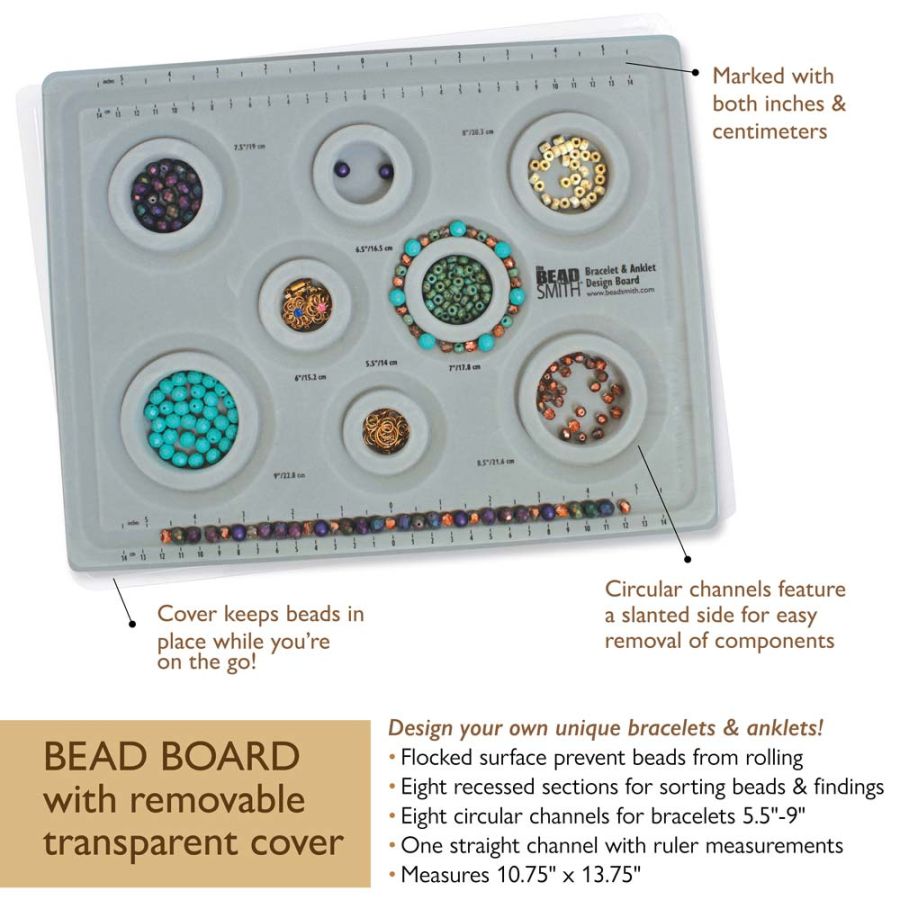 Bracelet Bead Board with Lid, 8 Sizes(Each)