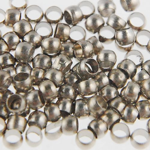 2.0MM Crimp Beads Im.Rhodium-0.5 OZ (1100pieces)