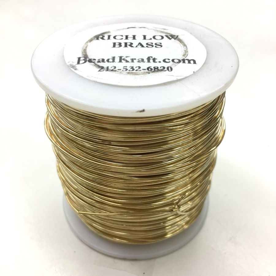 BRASS Beading Craft Round Wire GOLD or SILVER Color SPOOL 10 m 