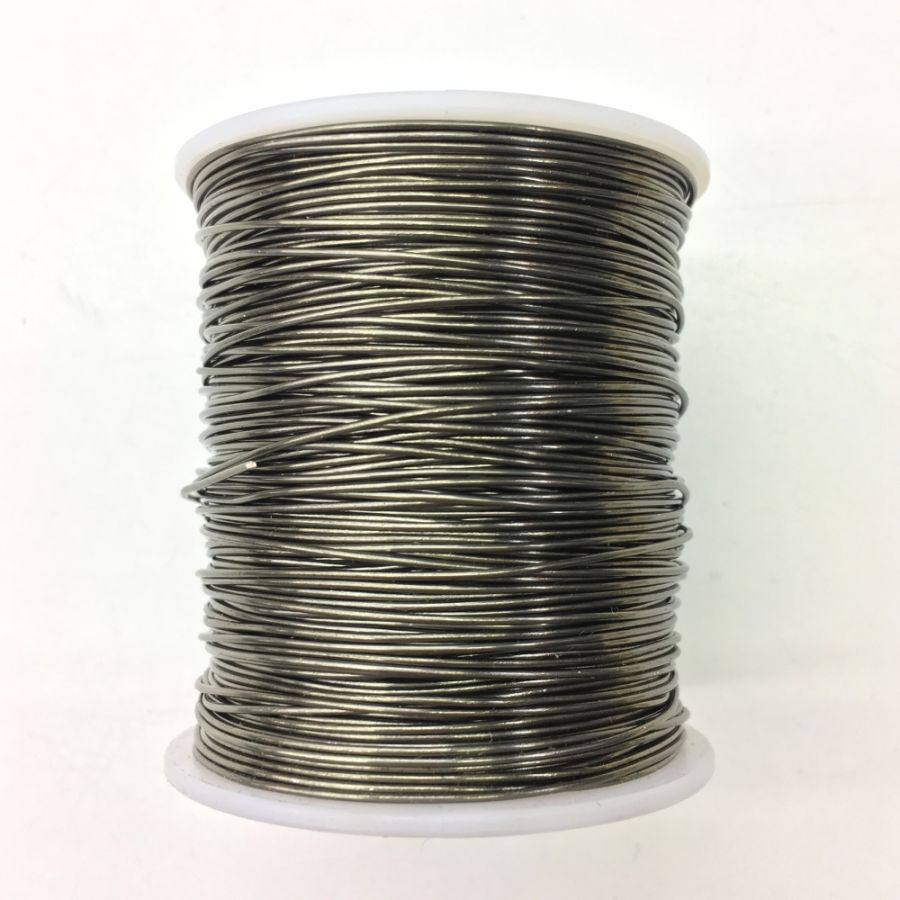 28 Gauge Round Gunmetal Hematite Metal Wire - 15 Yards