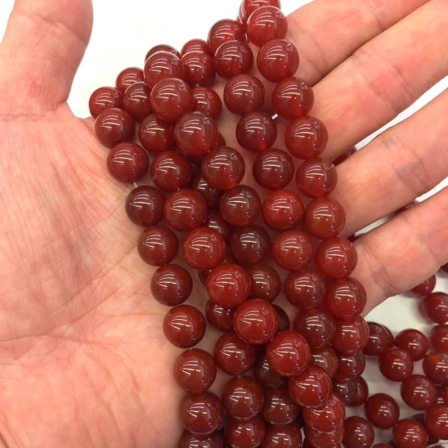Gemstones - Carnelian Round Beads 8mm