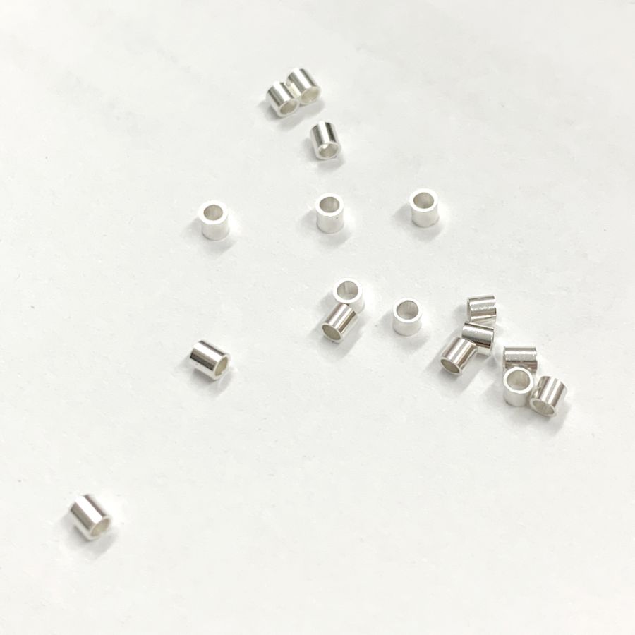SS13922 - Sterling Silver Crimp Beads, 2 x 2mm