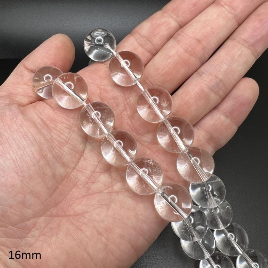 L/ Cracked Crystal 16mm/ 18mm Smooth Round Beads 16 Strand Grade A Nice  Quality Clear Quartz Large Beads for Jewelry Making 