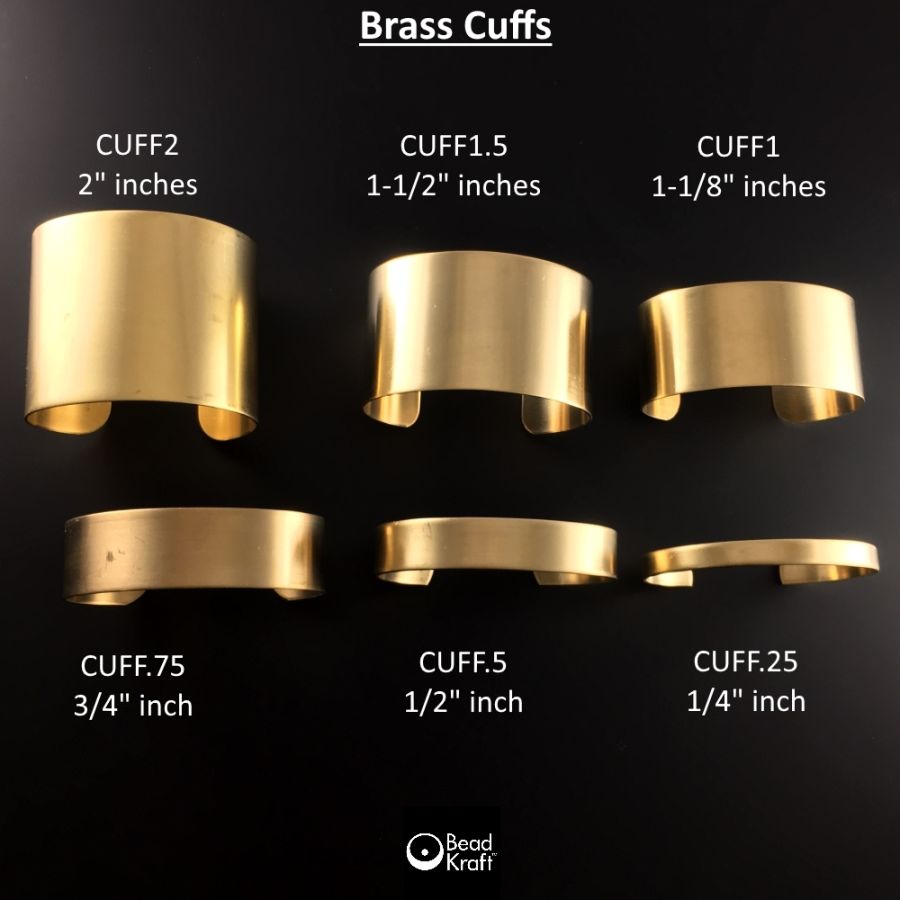 Bracelet Cuff Raw Brass Flat 1-1/2 Inches Wide (EACH)
