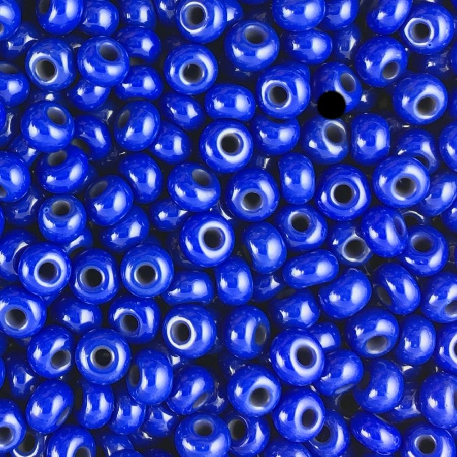 Czech Round Seed Beads, Glass - Opaque Royal Blue,, Choose S