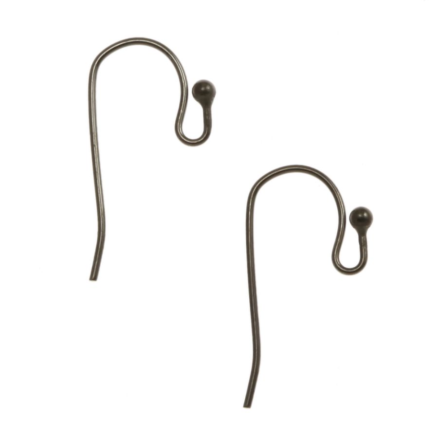 Adabele 100pcs Hypoallergenic Ball Dot Fish Earring Hooks 20mm 14k Gold  Plated Brass Earwire for Earrings Jewelry Making CF206-G