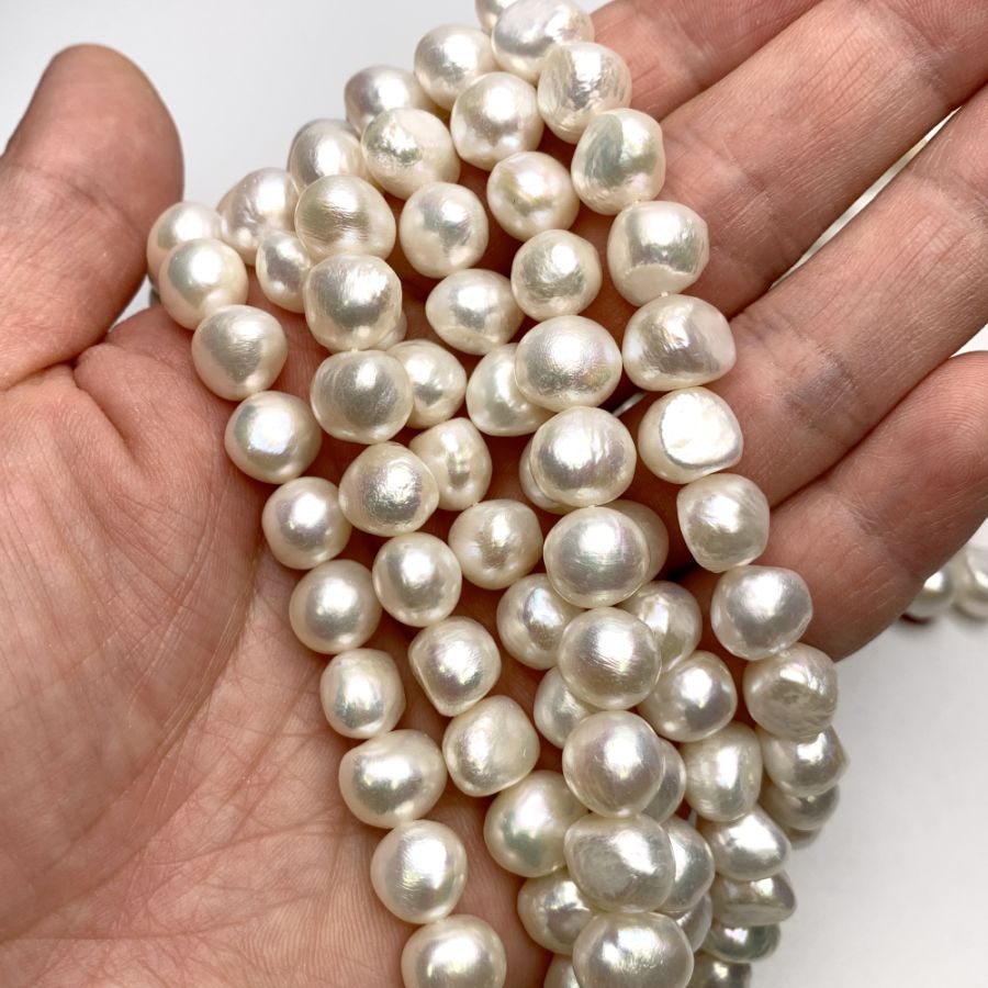 5-6/7-8cm 14.1inch Strand Natural Freshwater Pearl Beads (Purple