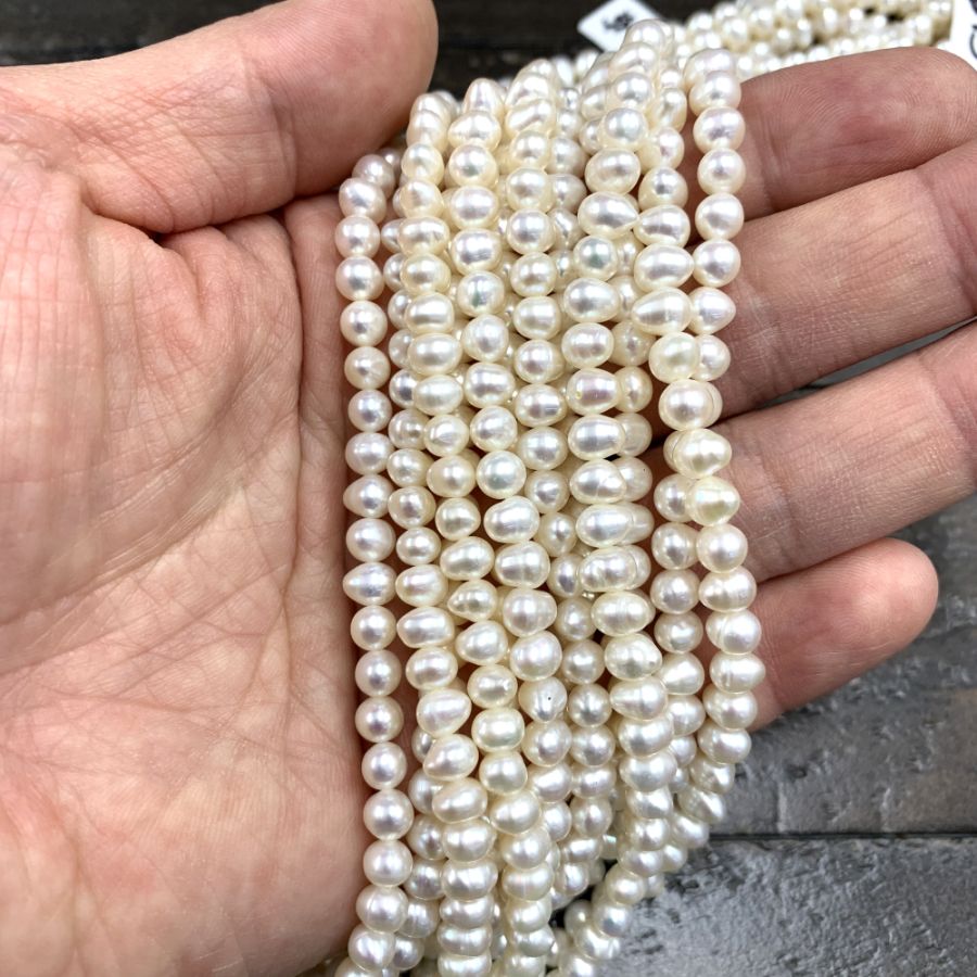 Pearls - Beautiful, Round, Natural White Pearls
