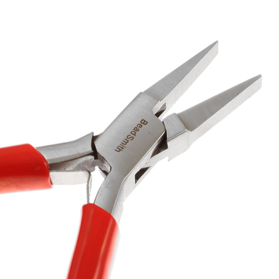 Slimline Flatnose Pliers with Spring, 120mm, Red Handle (Eac