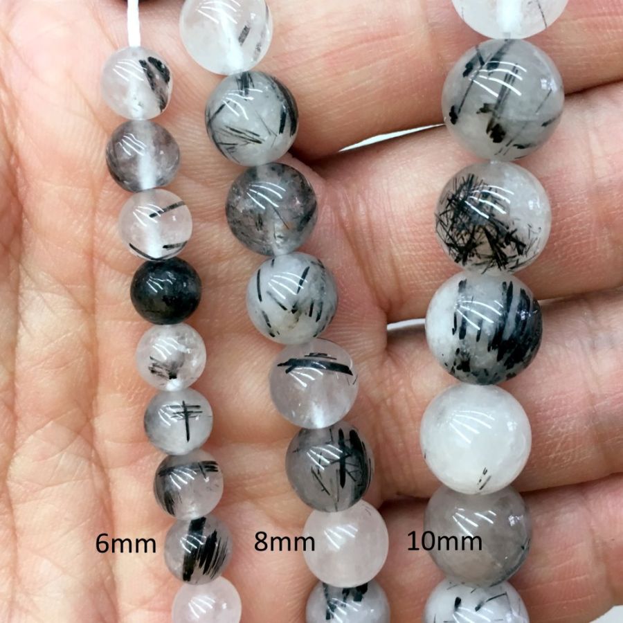 Glass Beads for Jewelry Making, 8mm Crystal Beads for Black Jewelry  Bracelet Kit with Beading Supplies, Including Rhinestone Space Beads,  Various