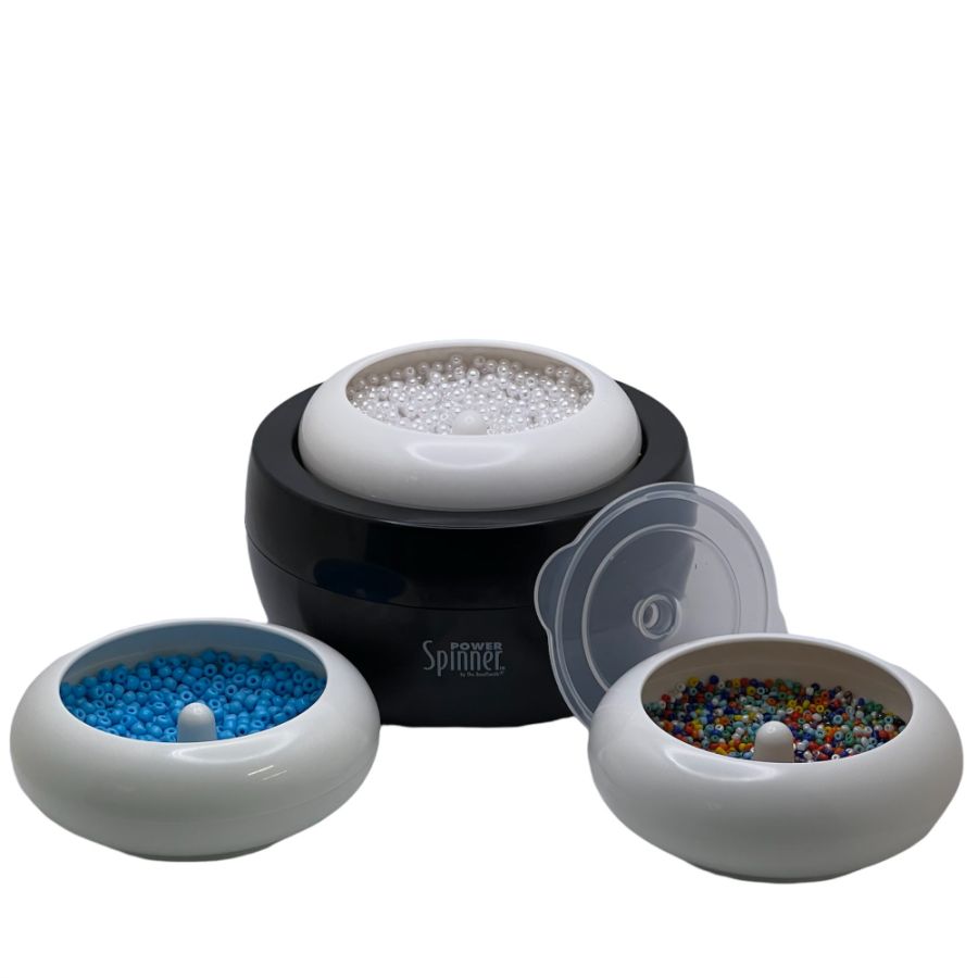 Bead Spinner Electric/Power, 2 Needles, 3 Cups With Lids (Ea